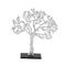 19" Silver Aluminum & Wood Tree-Inspired Contemporary Sculpture